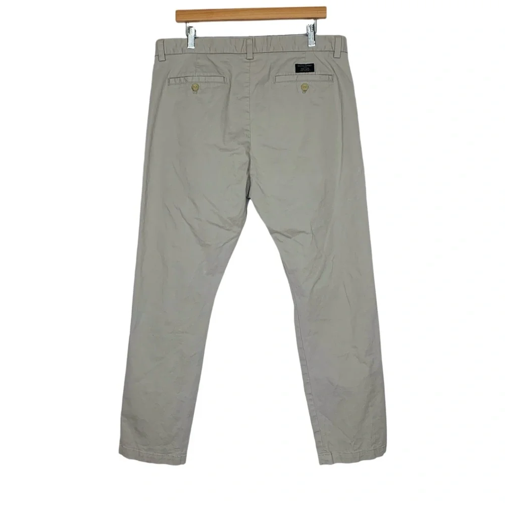 Banana Republic Men’s Fulton Skinny Chino Pants in Khaki Flat Front Size 36 x 32